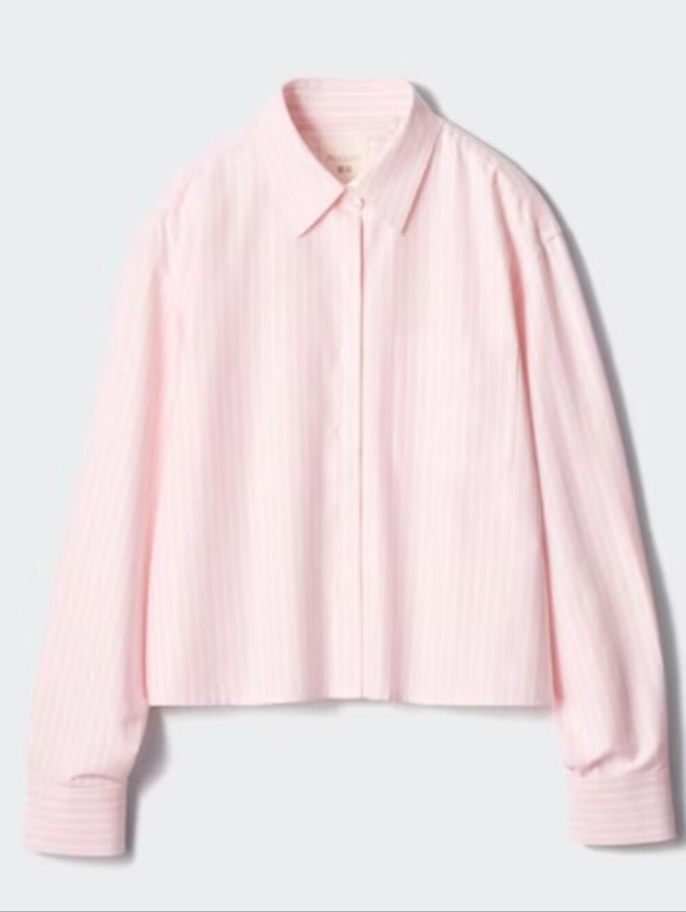 JW Anderson X Uniqlo Oxford Boxy Shirt Striped Crop